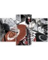 Bedroom painting triptych - Geisha with fan | FEEBY