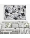 Living room triptych - Japanese fans | FEEBY