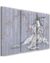 Three-part canvas painting - Traditional Japanese geisha | FEEBY