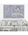Three-part canvas painting - Traditional Japanese geisha | FEEBY
