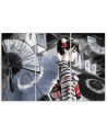 Bedroom triptych painting - Geisha with fan | FEEBY