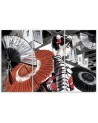 Canvas print for bedroom triptych - Geisha with fan | FEEBY
