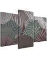Modern paintings for living room triptych - Colourful fans | FEEBY