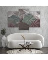 Modern paintings for living room triptych - Colourful fans | FEEBY