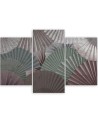 Modern paintings for living room triptych - Colourful fans | FEEBY