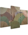 Stylish paintings for the study triptych - Japanese fans | FEEBY