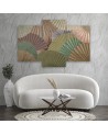 Stylish paintings for the study triptych - Japanese fans | FEEBY