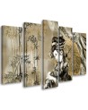Five-part picture - Geisha and bamboos | FEEBY