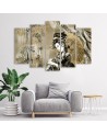 Five-part picture - Geisha and bamboos | FEEBY