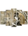 Five-part picture - Geisha and bamboos | FEEBY