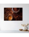 Canvas painting for the kitchen - Coffee cup and beans | FEEBY