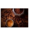 Canvas painting for the kitchen - Coffee cup and beans | FEEBY