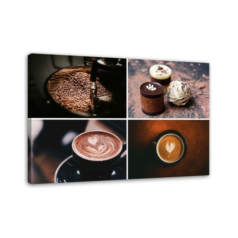 Modern wall art painting for the kitchen - Coffee and sweets | FEEBY
