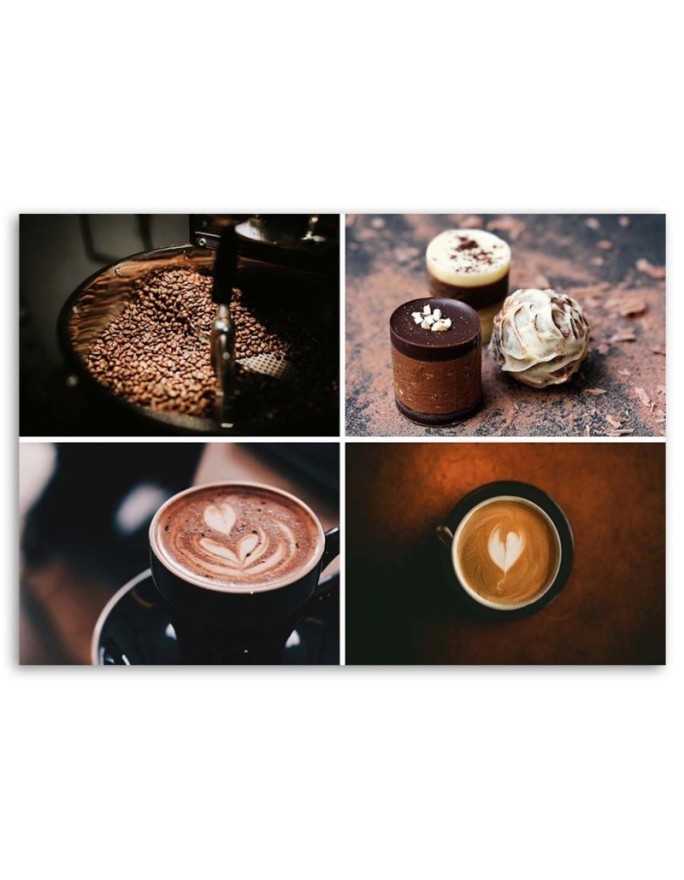 Modern wall art painting for the kitchen - Coffee and sweets | FEEBY