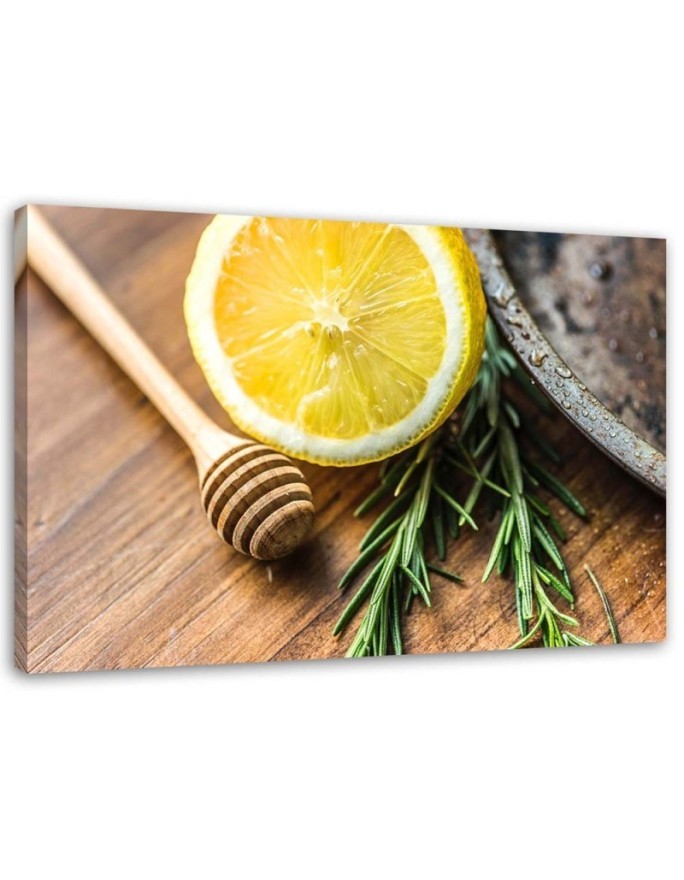 Elegant Canvas paintings for the kitchen - Lemon and rosemary | FEEBY
