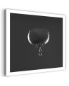 Canvas prints decoration for kitchen - Tomato and water drops black and white | FEEBY