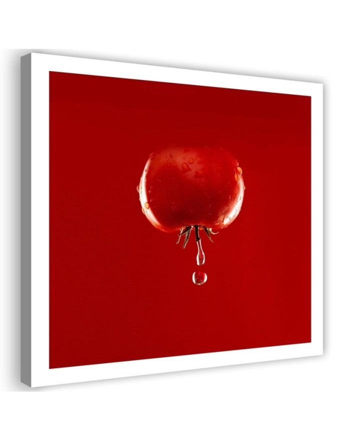 Modern Canvas painting for the home - Tomato and water drops for the kitchen | FEEBY