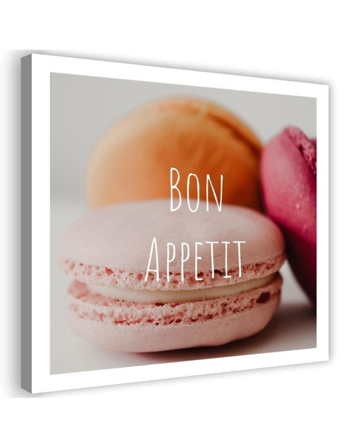 Elegant canvas paintings - Bon Apetit macarons for the kitchen | FEEBY