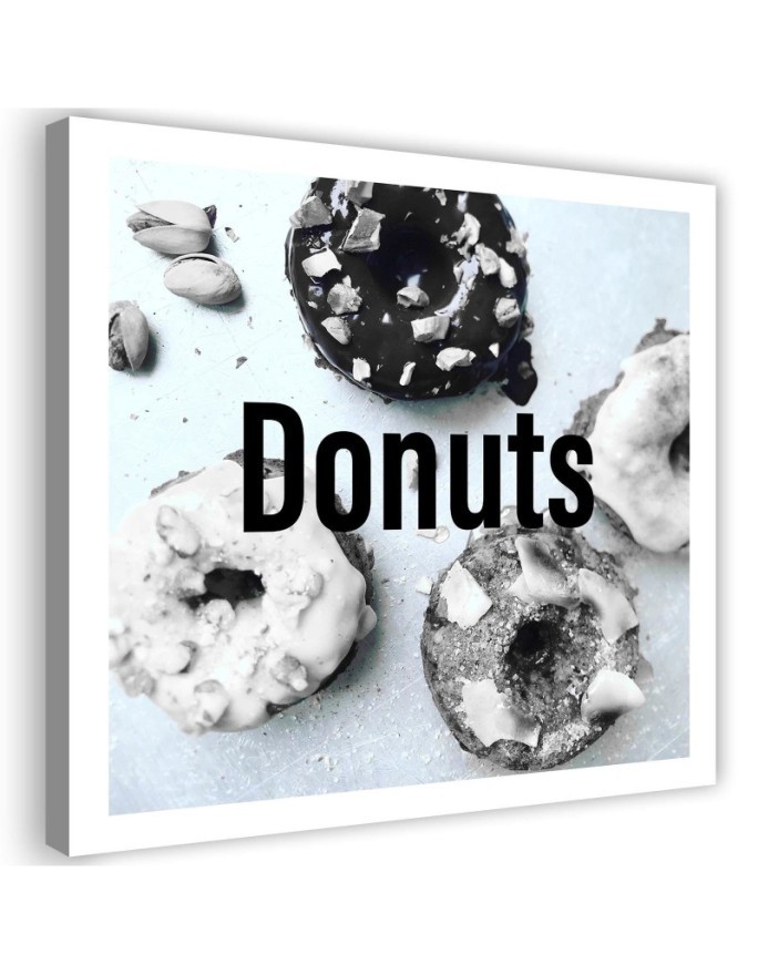 Canvas painting - Black and white donuts | FEEBY