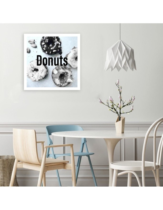 Canvas painting - Black and white donuts | FEEBY