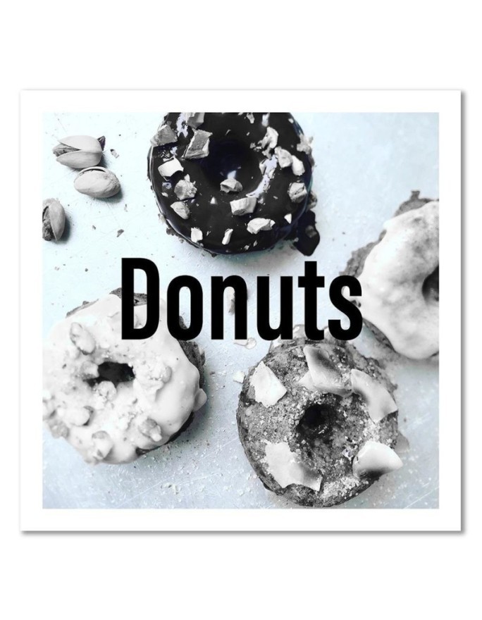 Canvas painting - Black and white donuts | FEEBY
