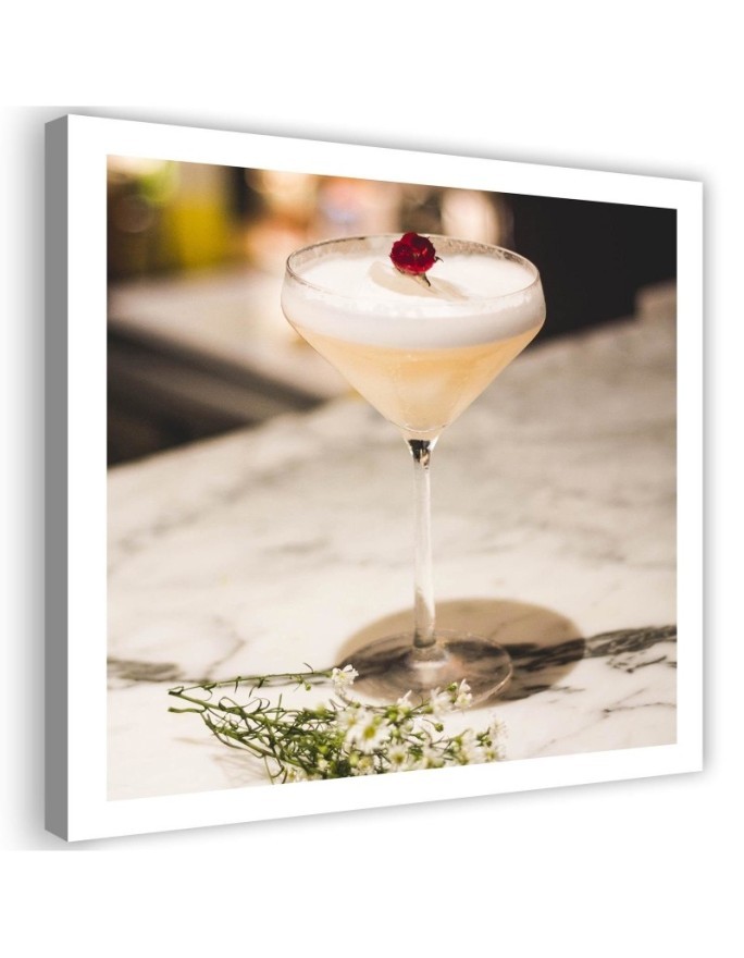 Canvas painting for kitchen - Drink with cherry | FEEBY