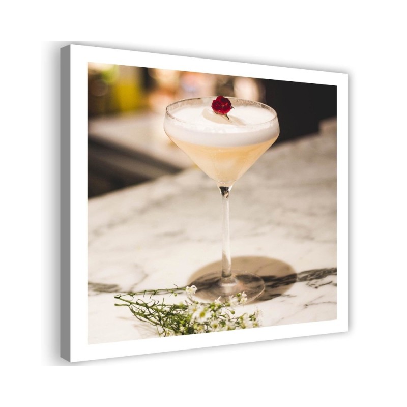 Canvas painting for kitchen - Drink with cherry | FEEBY