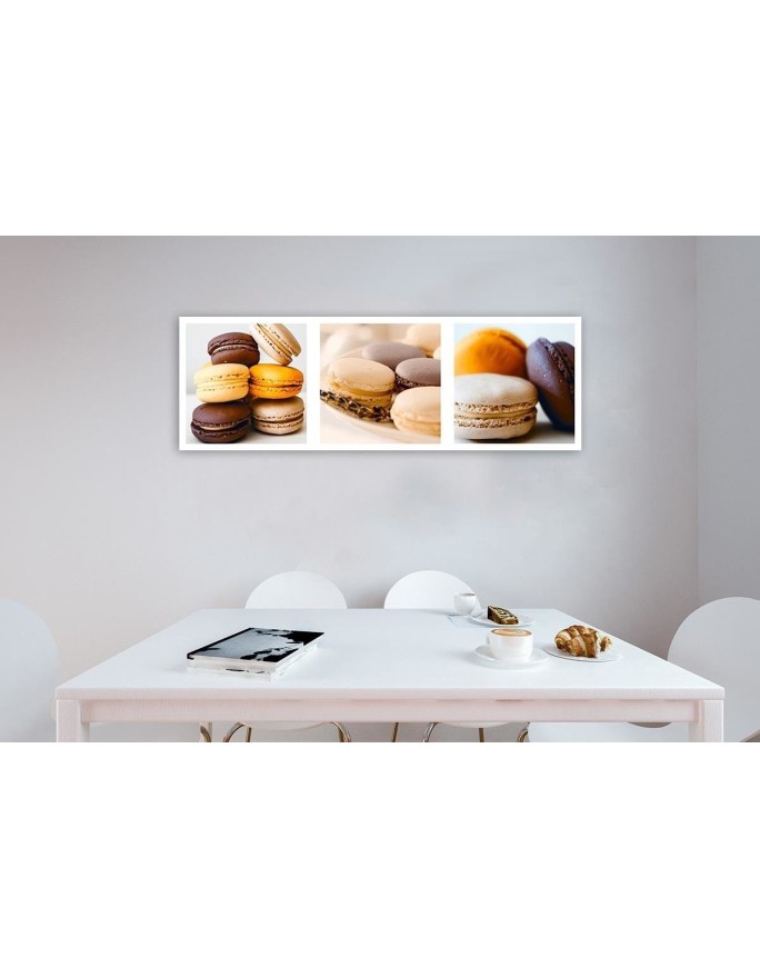 Printable Canvas painting for kitchen - Pastry macarons | FEEBY