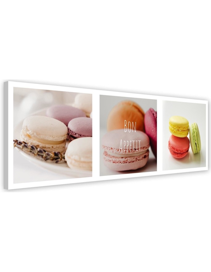 Decorative Canvas painting - Colourful macarons for kitchen | FEEBY