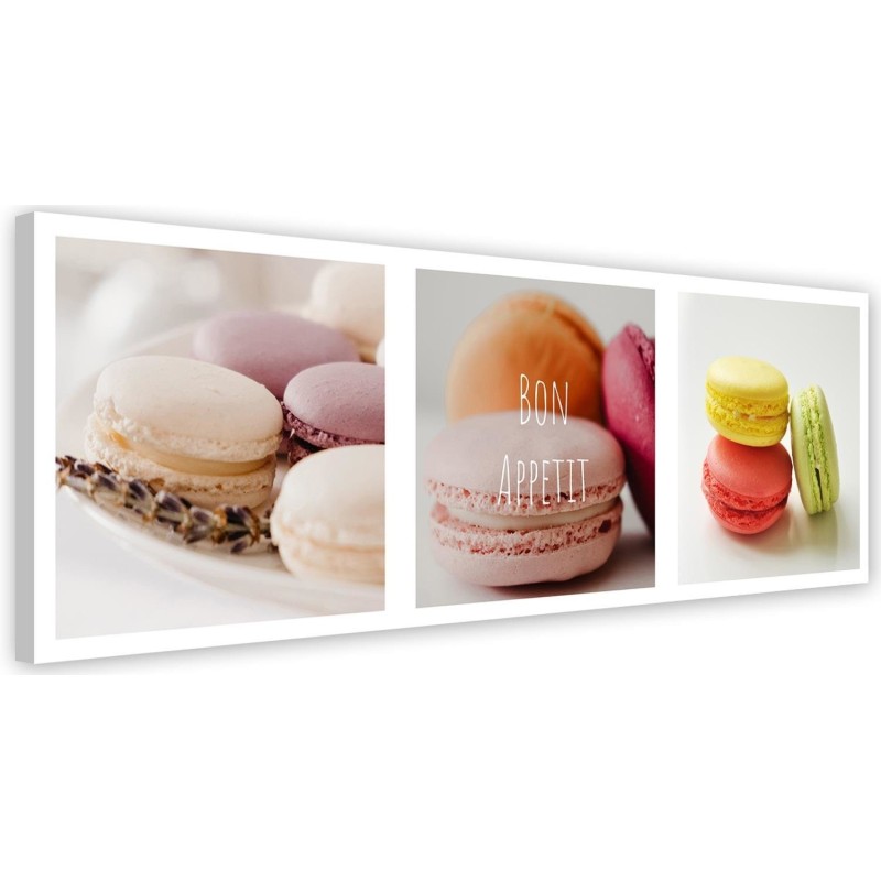 Decorative Canvas painting - Colourful macarons for kitchen | FEEBY