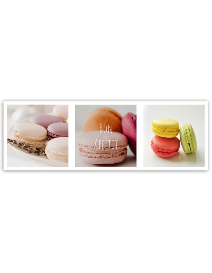 Decorative Canvas painting - Colourful macarons for kitchen | FEEBY