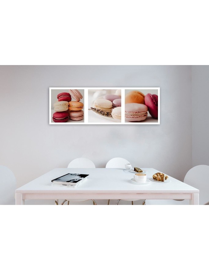 Modern Canvas paintings for kitchen - Sweet macarons set | FEEBY