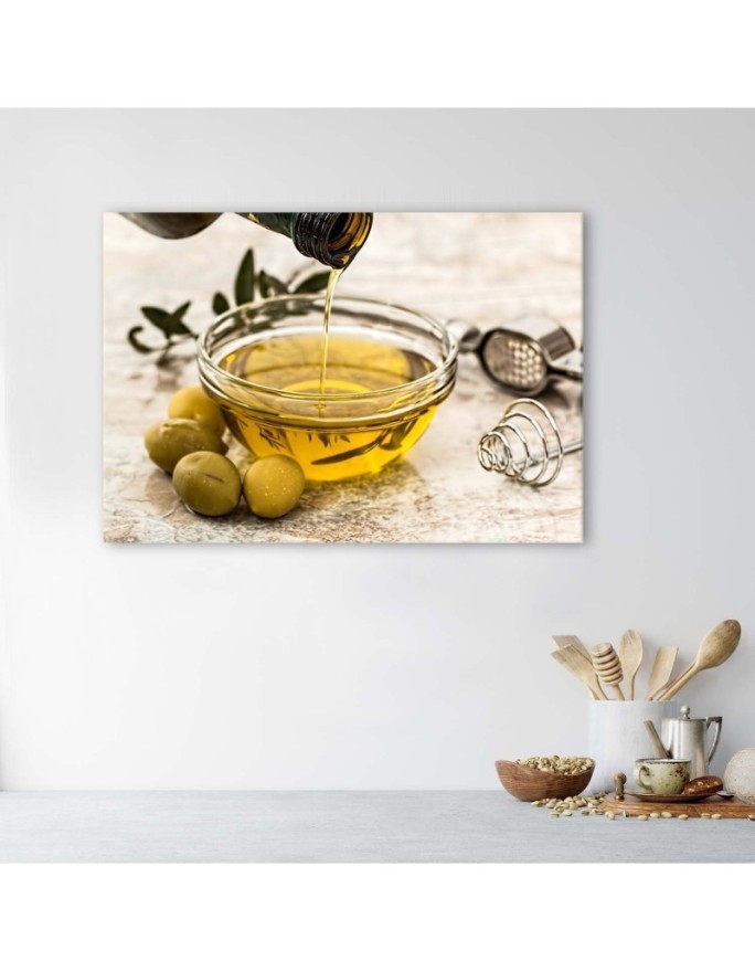 Canvas painting for kitchen - Olive oil | FEEBY