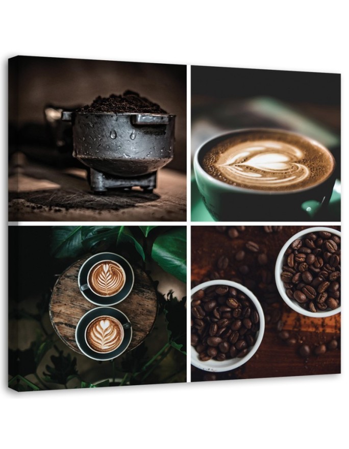 Wall art painting - Coffee motif for kitchen collage | FEEBY
