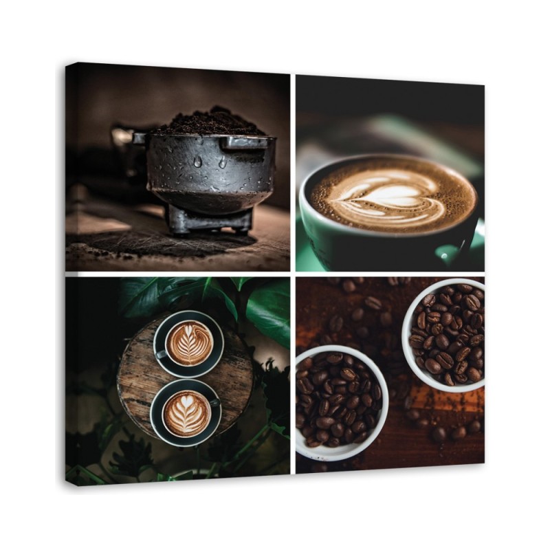 Wall art painting - Coffee motif for kitchen collage | FEEBY