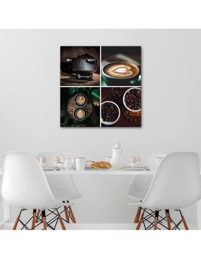 Wall art painting - Coffee motif for kitchen collage | FEEBY