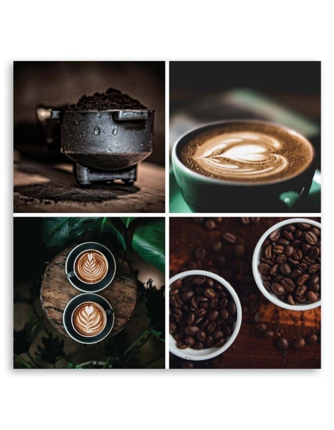 Wall art painting - Coffee motif for kitchen collage | FEEBY
