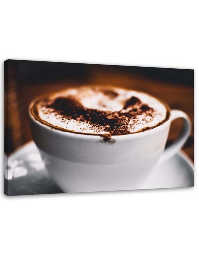 Wall art painting for kitchen - Latte Coffee cup | FEEBY