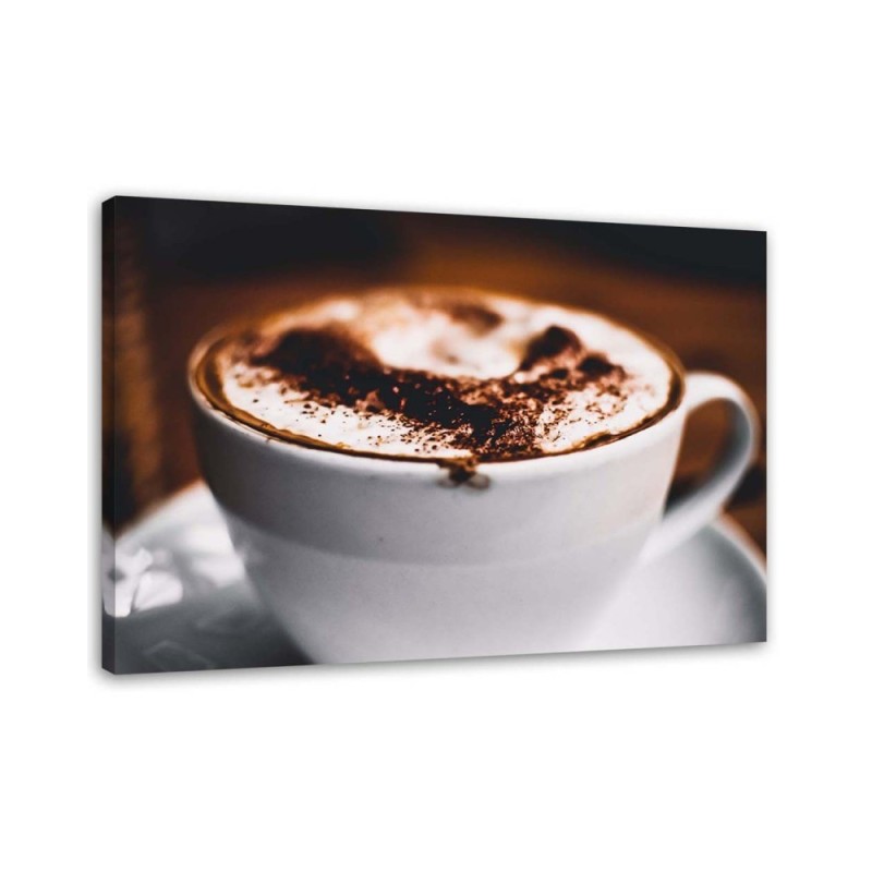 Wall art painting for kitchen - Latte Coffee cup | FEEBY