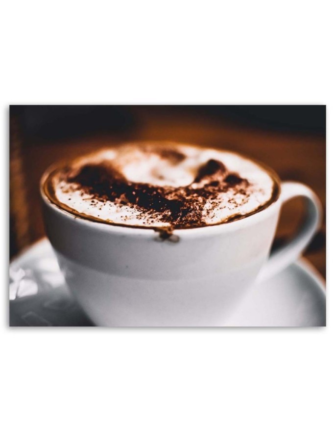 Wall art painting for kitchen - Latte Coffee cup | FEEBY