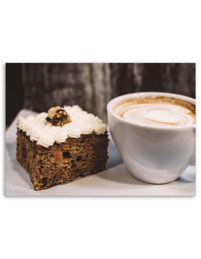 Canvas prints idea - Cappuccino cake for kitchen | FEEBY