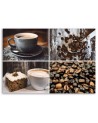 Elegant Canvas painting for the kitchen - Coffee beans and cake | FEEBY