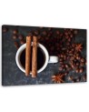 Canvas painting for the kitchen - Cinnamon coffee cup | FEEBY