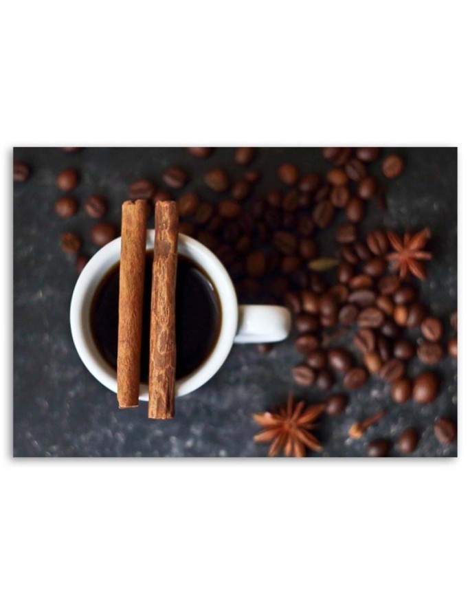 Canvas painting for the kitchen - Cinnamon coffee cup | FEEBY