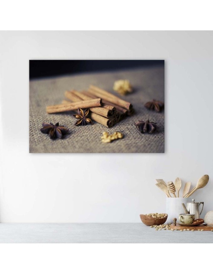 Decorative canvas painting - Cinnamon sticks for the kitchen | FEEBY