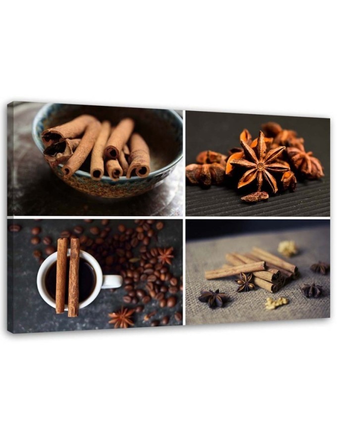 Canvas prints for the kitchen - Cinnamon for decorating collage | FEEBY