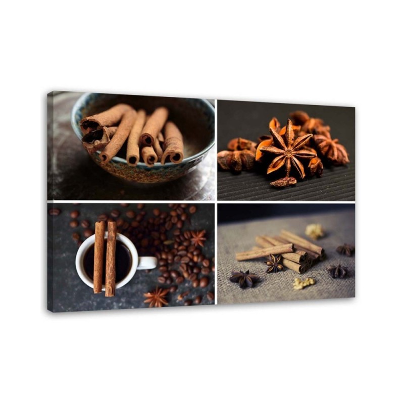 Canvas prints for the kitchen - Cinnamon for decorating collage | FEEBY