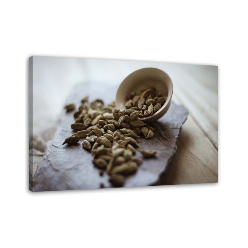 Designer Canvas paintings for the kitchen - Spices for the kitchen cardamom | FEEBY