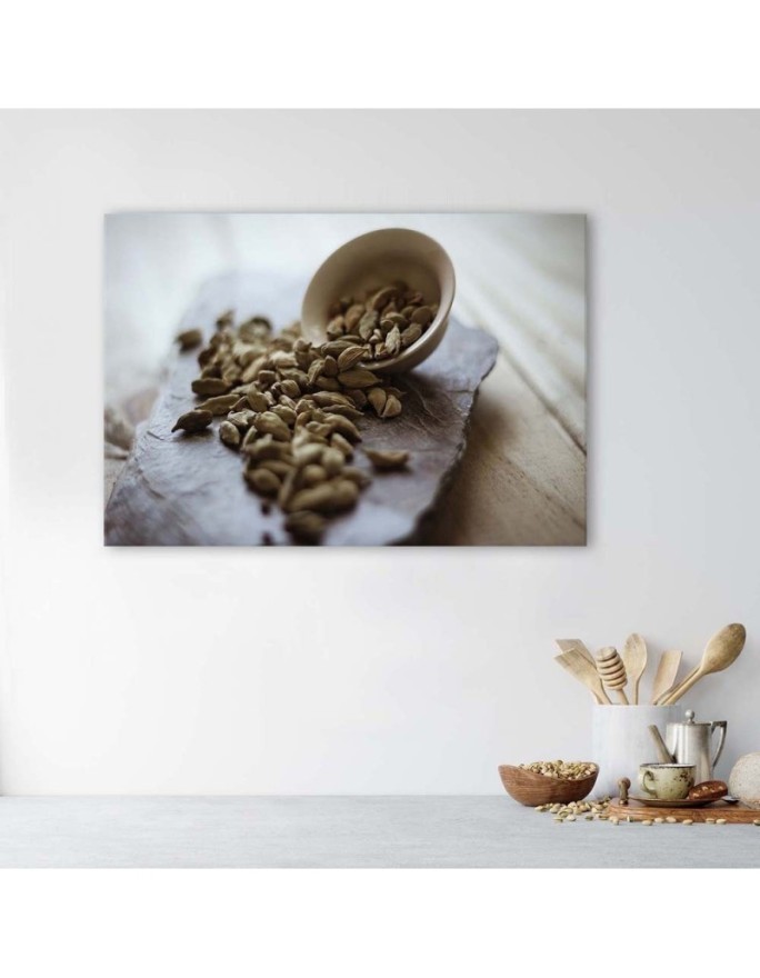 Designer Canvas paintings for the kitchen - Spices for the kitchen cardamom | FEEBY