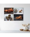 Wall art painting - Cinnamon cardamom spice collage | FEEBY